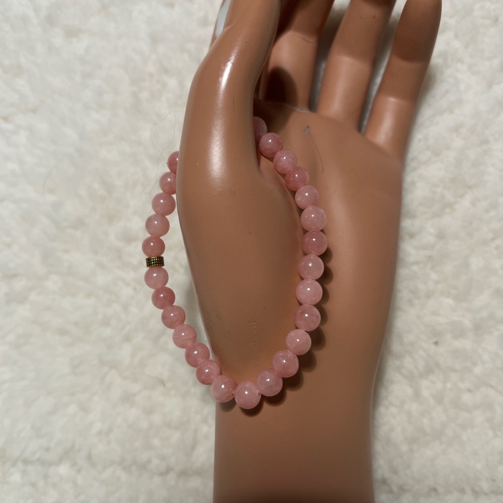 Bracelet 6mm Pink Salmon Coral - Picture 3 of 7
